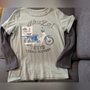 Tea Collection Tokyo Noodle Delivery Layered Shirt